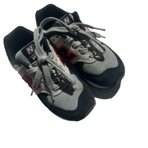 New Balance Kids Boys Size 12 574 Gray Black Red Sneakers School Walking Comfort